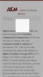 Mobile Screenshot of alphasintered.com